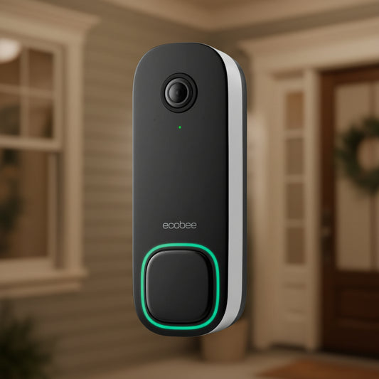 ecobee Smart Video Doorbell Camera (Wired) - with Industry Leading HD Camera, Smart Security, Night Vision, Person and Package Sensors, 2-Way Talk, and Video & Snapshot Recording